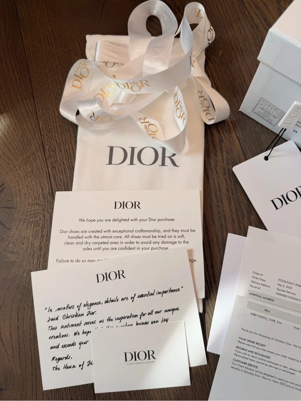 Dior Kids Navy and White Logo Strap Sandals